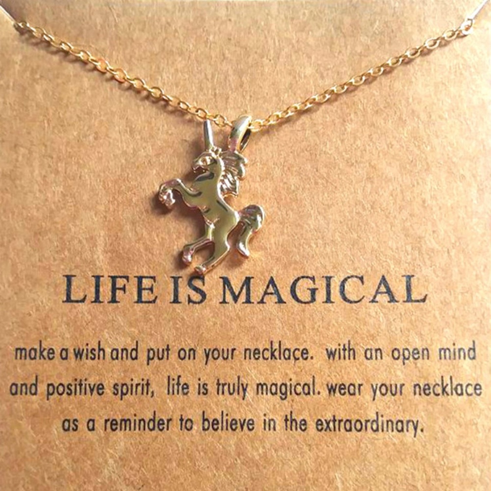 Adorable Child "Life is Magical" Unicorn Necklace